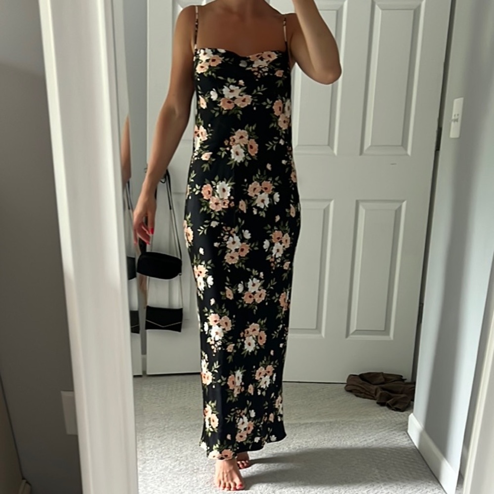 Old Navy Black and White Spaghetti Strap Sundress